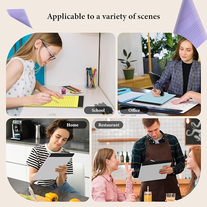 6 Pack Legal Pads 8.5 x 11 Colored Note Pads 8.5 x 11 Pink Notepad Perforated Writing Pads 8.5 x 11 Lined Paper Pads of Paper Wide Ruled 30 Sheets Notebook To Do List for School, Office, Home