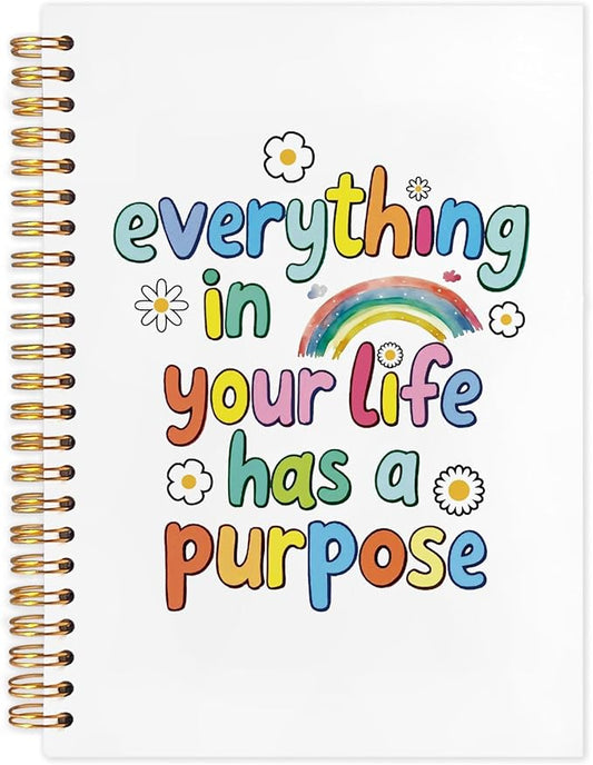 SNNDER Mental Health Inspirational Spiral Notebooks, Motivational Gifts Journaling Notebook, Inspirational Journals for Writing, Positive Affirmation Notebook for Women Teens, 5.5x8.3 Inch