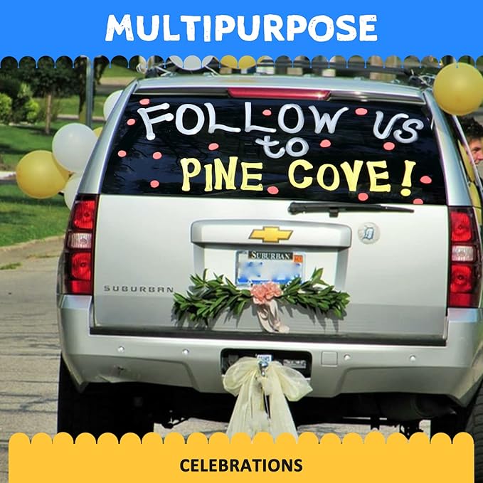 Anyo 12 Pack Window Markers for Cars, Liquid Chalk Markers with 6mm 3 in 1 Nib Bold Tip, Metallic & Neon Color Wet Erase Window Paint for Glass Washable, Glass, Mirror, Blackboard, Bistro, Menus