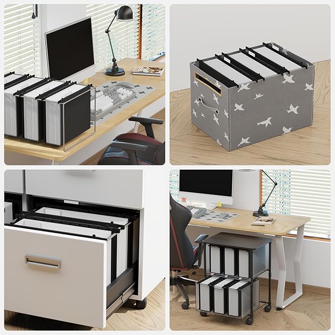 ANSOOK Plastic Hanging File Folders Letter Size, 3 Inch Reinforce Expanding File Folder,12 Pack Black Folders,File Cabinet Folders with Insertable Tabs,Accordion File Organizer for Office Home School