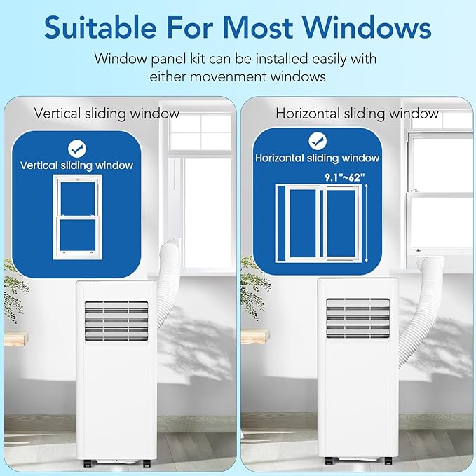 Antarctic Star 10,000 BTU Portable Air Conditioners Cools Up to 450 Sq.Ft, 4 Modes Portable AC with LED Display/Remote/24Hrs Timer for Home/Office/Dorms, White