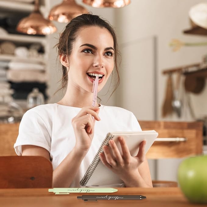 30pcs Thank You Pens Bulk Cute Multicolor Ballpoint Pen for Men Women Server Accessories Employee Holiday Appreciation Gifts for Teacher Office Back to School Party Favor (Pastel Colors)