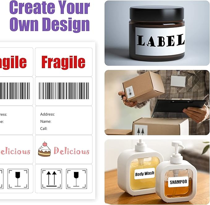 10-UP Address Labels for Laser/Inkjet Printers, White, 2 x 4 Inch, (500 Sheets - 5000 Labels)