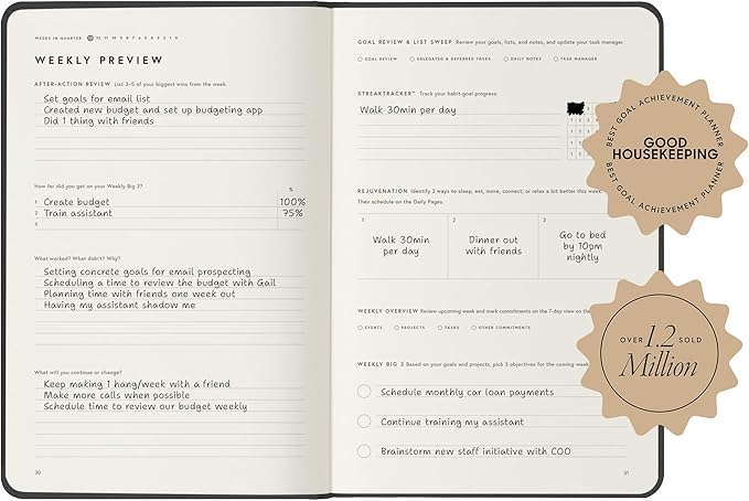 Full Focus Evergreen Linen Planner by Michael Hyatt - The #1 Daily Planner to Set Annual Goals, Increase Focus, Eliminate Overwhelm, and Achieve Your Biggest Goals - Hardcover