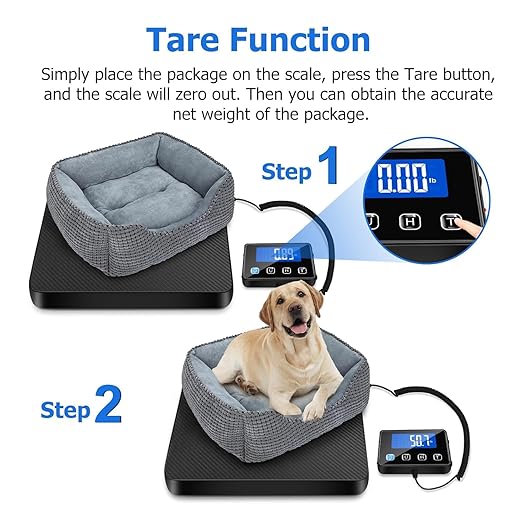 440lb Shipping Scale, 0.35oz High Accurate Digital Package Scale with Hold/Tare Function, Weight Scale for Packages, Luggage, Small Business, Home Use, Battery & Charging Cable Include