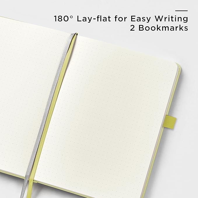 &And Per Se Dotted Journal Notebook, A5 Hardcover Bullet Dotted Journal, 160 Pages 100 gsm Thick Dotted Paper, 3 Sheets of Stickers Included - 5.7'' x 8''(Emerald)