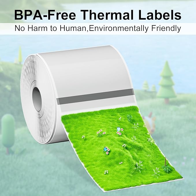 3 Rolls Phomemo Transparent Labels, 1.57'' x 2.36'' (40 x 60mm) Sticker for Phomemo M220 M110 M108 M250 M260 M221 M120 M150 Label Maker, for Barcode, Qr Code, Box, Name