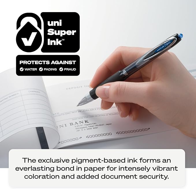 uni-ball 207 Retractable Gel Pens, Medium Point (0.7mm), Black, 36 Count