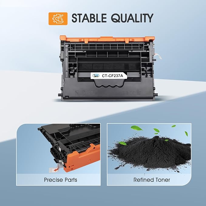 CF237A 37A Black Toner Cartridge 4-Pack Compatible for HP 37A Black Toner Cartridge CF237A 37X CF237X for Enterprise M607n M607dn M608n M608dn M607 M608 M609 MFP M631 M632 M633 Series Printer