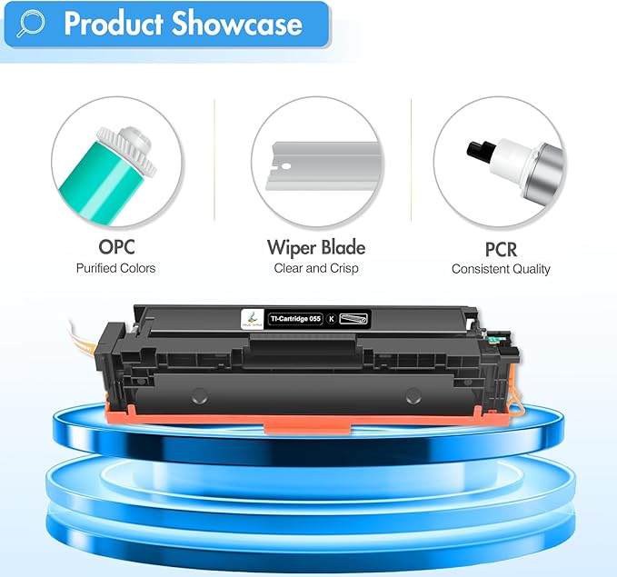 TRUE IMAGE 055 055H Toner Cartridge Set MF743Cdw MF741Cdw Compatible for Canon 055 055H Toner for Canon MF743Cdw MF741Cdw MF745Cdw MF746Cdw LBP664Cdw Printer (Black Cyan Magenta Yellow, 4-Pack)