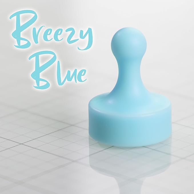 GLASSBOARD STUDIO Powerful Neodymium Magnets, Pawn-Shaped - Strong Fridge/Refrigerator and Whiteboard Magnet, Ideal for Office, Kitchen, Crafts - Rare Earth, Heavy Duty (8, Breezy Blue)