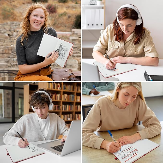 Lined Journal Notebooks for Work, Travel, College, A5 Size 100 GSM Thick Paper, Classic Ruled Journaling Notebook, Hardcover Notepad for Writing 160 Pages, 5.5 x 8.3 inch, Turquoise