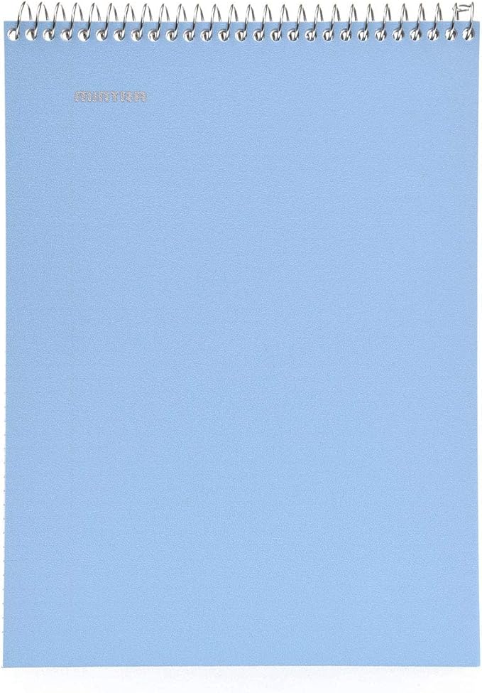 Mintra Office TOP BOUND Durable Spiral Notebooks (Arctic Ice, Chili Oil, Green Olive, College Ruled 3pk)