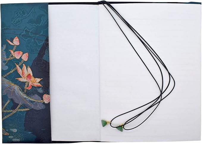 BLBMH Book Cover for Paperbacks- Adjustable Fabric BookJacket Cover Protector Fit for 5.5x8.5 inch Hardcover Softcover Book Novels Notebook Bible Book Lovers Gifts - Lotus 8.5in