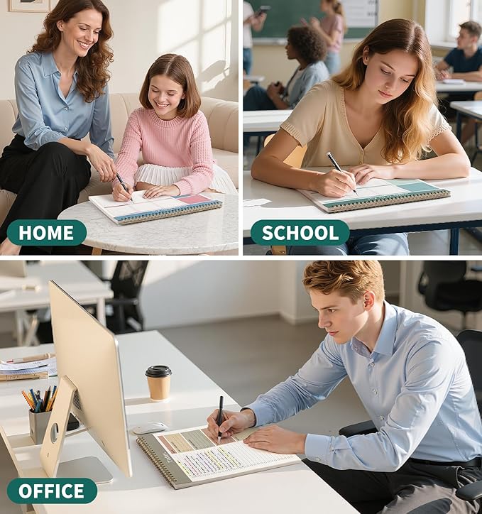 Weekly To Do List Notepad, 52 Undated Sheets (8.5"×11") Duplex-printed Weekly Planner Notepad For Work Home School Office Desk Accessories Supplies & Goal Setting Tasks - Green