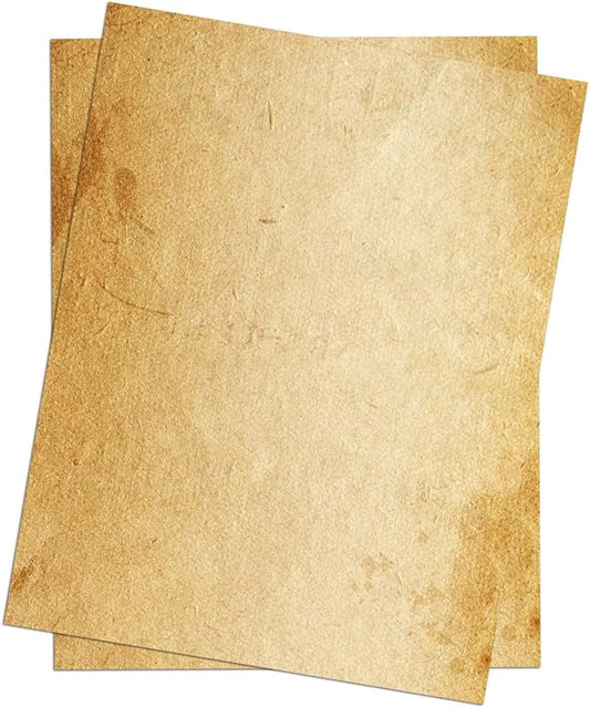 Loose Leaf Paper, Stationery Writing Paper, Vintage Antique Letterhead Paper 8.5" x 11",100 Sheets, A4 Unpunched Refills Paper for Ring Binder/Discbound, Decorative Printer Paper