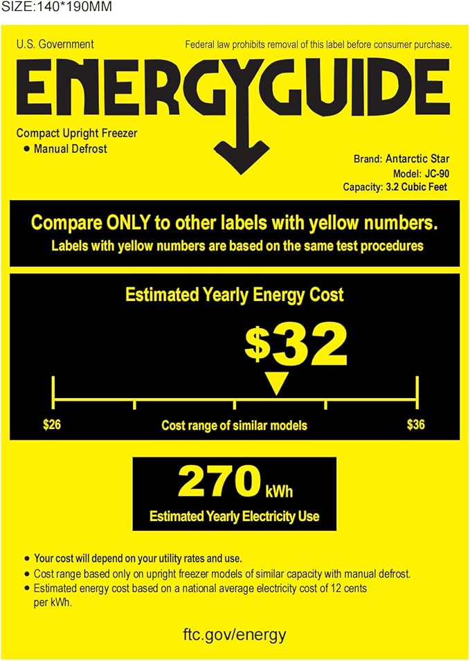 Antarctic Star Beverage Refrigerator Cooler -120 Can Mini Fridge Glass Door for Soda Beer or Wine Constant Glass Door Small Drink Dispenser Clear Front Door for Home, Office Bar 3.2cu.ft