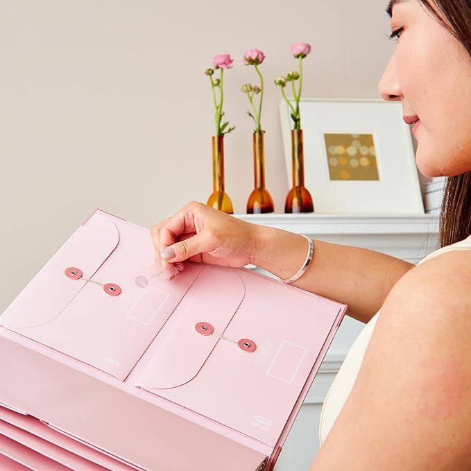 Savor | 2025 Edition The Folio™ Document Organizer | Custom Dyed Cloth-Bound Expanding File for Important Papers, Passports, Birth Certificates & More | Ideal for Home Organization & Graduation Gift