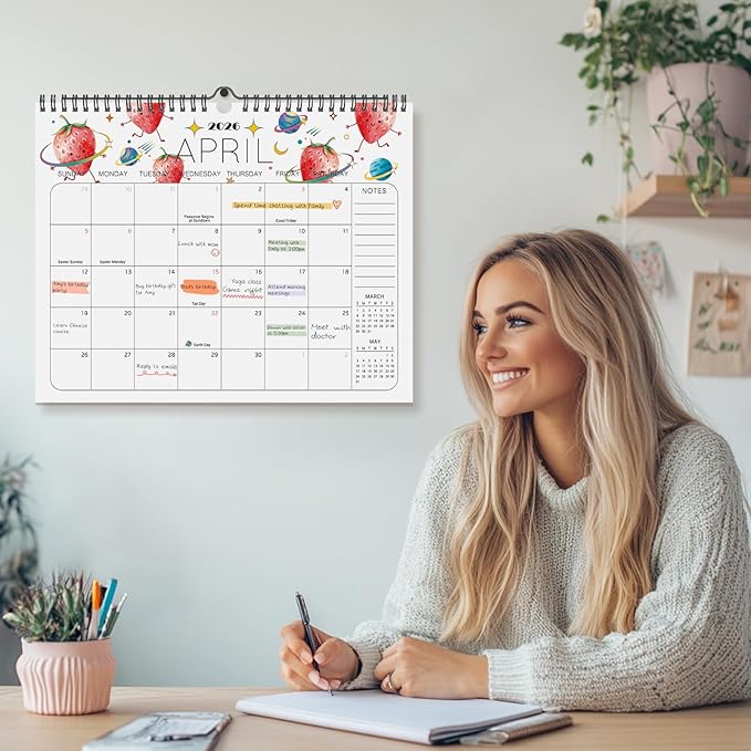 2025-2026 Wall Calendar - 14.5 x 11.5 Calendar 2025 - The Perfect Monthly Calendar Planner for Easy Organizing