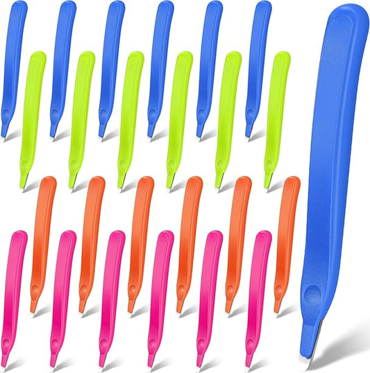 24 Pcs Magnetic Staple Remover Bulk Staple Remover Puller Removing Pen Operation Christmas Tool Gifts Rubberized Office School Gift(Bright Color)