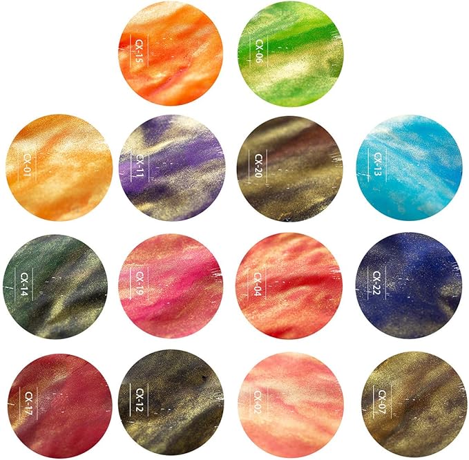 AXEARTE Glass Dip Calligraphy Pen Set, 18-Pieces 14 Color Inks, Pen Holder, Cleaning Cup, 2 Crystal Glass Pens for Art, Writing, Drawing, Signatures, Gift for Kids and Artist