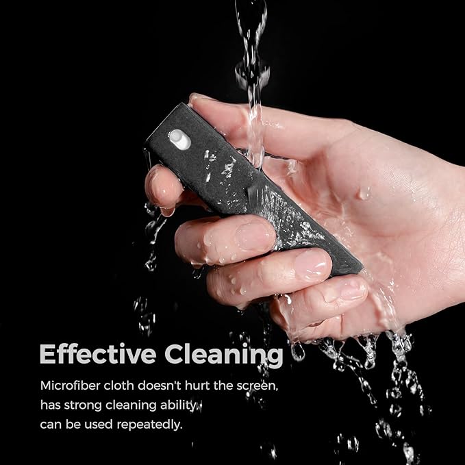 Click Clean Screen Cleaner Kits - 2 All-in-One Mist Cleaner with 4 oz Refill, 1 Microfiber Cloth(7.8 x 7.8in), 1 Mini Funnel, and 1 Sprayer - for All Phones, Laptop and Tablet Screens