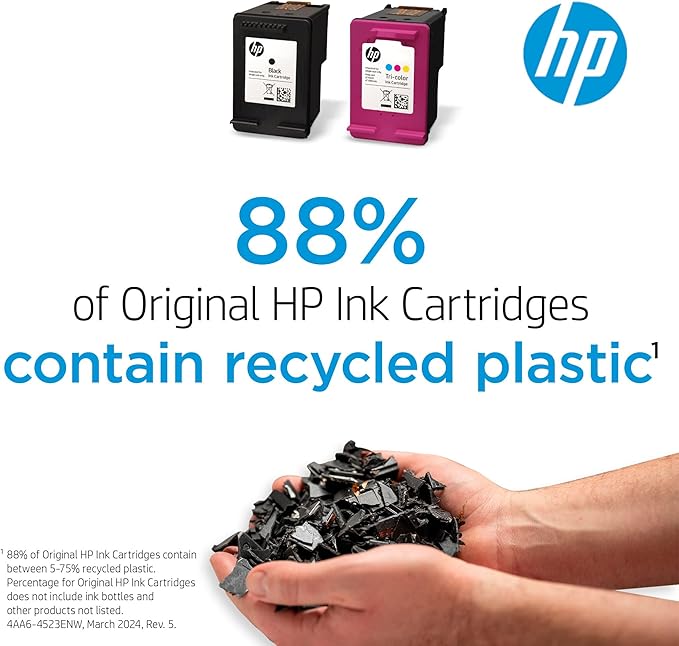 HP 63 Black/Tri-color Ink (2-pack) | Works with HP DeskJet 1112, 2130, 3630 Series; ENVY 4510, 4520 Series; OfficeJet 3830, 4650, 5200 Series | Eligible for Instant Ink | L0R46AN
