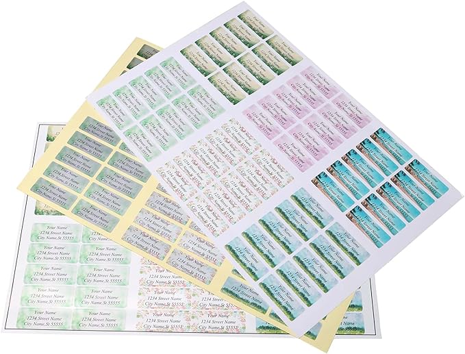 Return Address Labels - Personalized Labels, Custom Colorful Patterns, Can Be Used for Box, Paper, Plastic, Glass, Metal (2.6x1 Inch, Set of 220, Matte Silver) 2.6''x1''