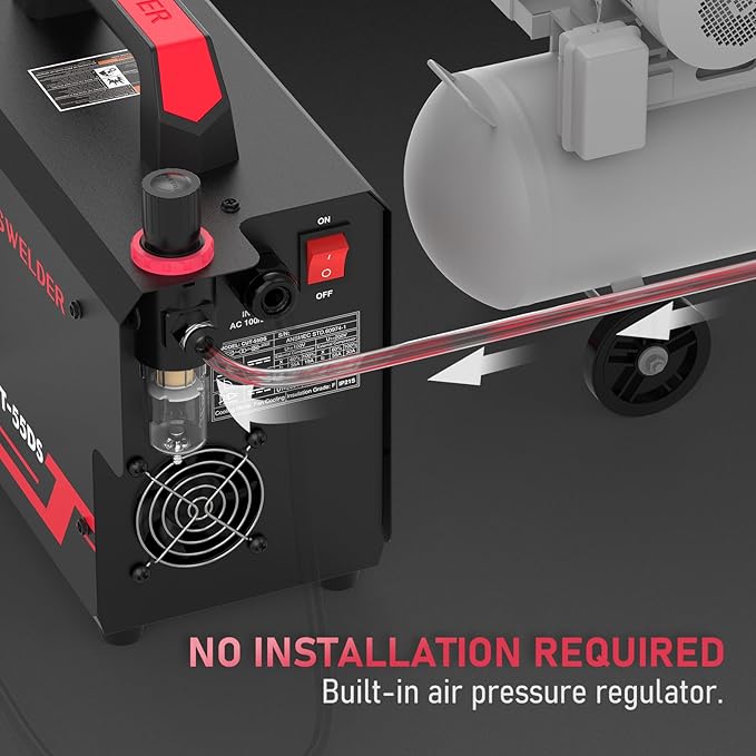 YESWELDER CUT-55DS Plasma Cutter, 55Amp Non-Touch Pilot Arc Air Power, Large Digital Display 110/220V Dual Voltage IGBT Inverter Plasma Cutting Machine with ETL Approved