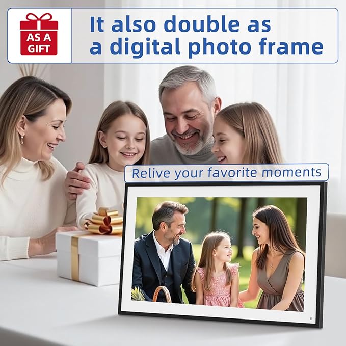 21.5 Inch Digital Calendar, Electronic Chore Chart, Smart Weekly and Monthly Planner 1920 * 1080P IPS Touchscreen Wall and Desk Calendar for Family Schedules, Black