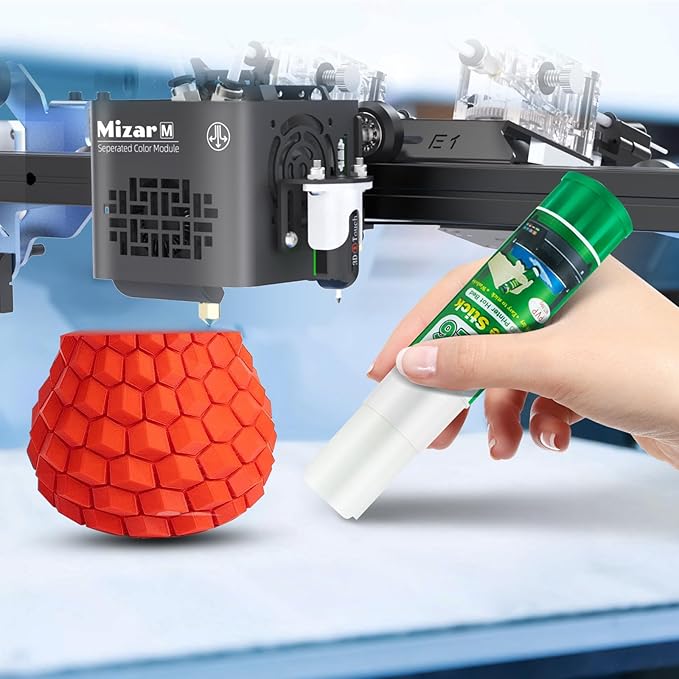 3D Printer Glue Sticks, 36 Grams Each PVP Solid Glue Sticks for Hot Bed Plate, Washable, Non-Toxic, Reduce Warping for PLA, ABS, PETG, HIPS, TPU Filament on PEI, Glass, Aluminum, Buildtak Board, 6Pcs