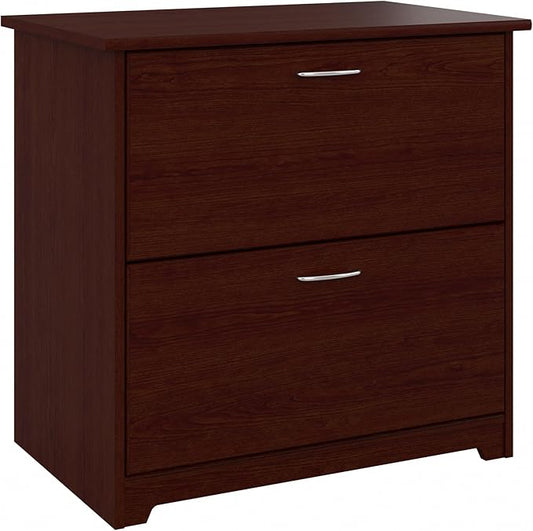 Bush Furniture Cabot 2 Drawer Lateral File Cabinet in Harvest Cherry, Home Office Chest for Letter, Legal, and A4-size Document Storage