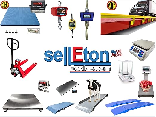 SellEton SL-700 Industrial Digital Floor Scale, Accurate Pallet Scales with Smart Indicator for Warehouse Shipping and Heavy Duty Industrial Weighing (84"x120", 20.000 lb x 2 lb)