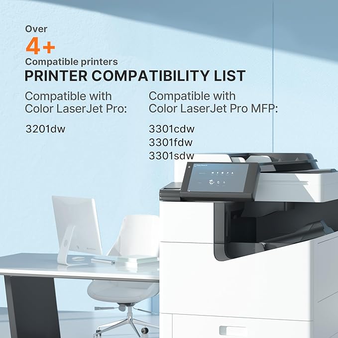 E-Z Ink 218X with Chip Compatible for HP 218X Toner Cartridges 4 Pack 218A Toner for HP Color Laserjet pro MFP 3301fdw Toner 3301cdw 3201dw 3301sdw Printer Ink Set W2180A W2180X (BCMY) 