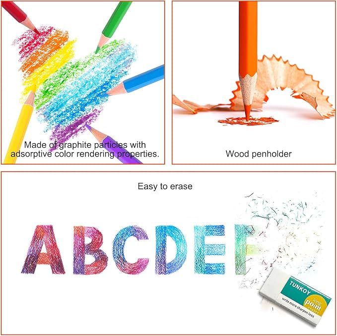 12-Color Colored Pencils Professional Coloring Pencils for Kids and Adults Art Color Drawing Pencil Set