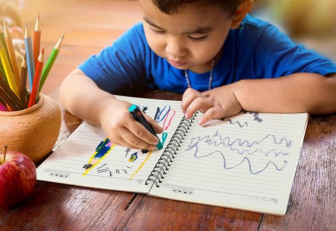 6 Pcs A5 Spiral Notebooks Journal with Kraft Cover, 5x8 Inches, Ruled Lined Paper, for Work, Sketches, Study, Notes Taking, Gifts, Brown (6 PCS(Lined))