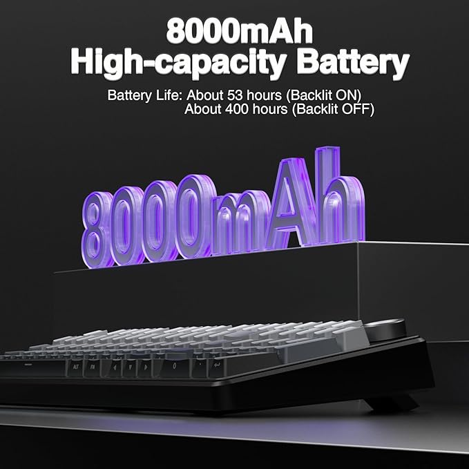 AULA F99 Pro Wireless Mechanical Keyboard with Knob,Tri-Mode BT5.0/USB-C/2.4GHz Hot Swappable Keyboard,Pre-lubed Switches,RGB Backlit PBT Keycaps Computer Gaming Keyboards (Side Printed Black)
