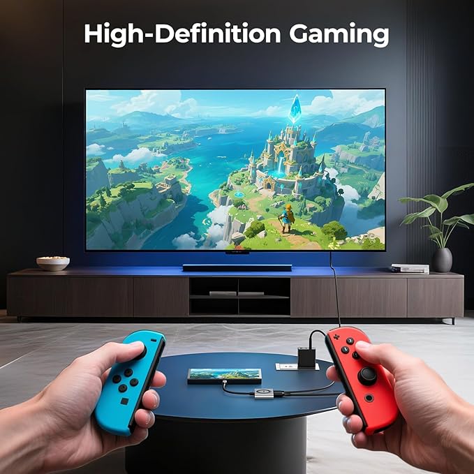 RayCue 2-in-1 USB C Hub, USB C to HDMI Adapter with HDMI 4K@60Hz & 100W PD Charging - Adapter for Laptop, MacBook, IPad (USB-C), iPhone 15/16, Tablets, Switch