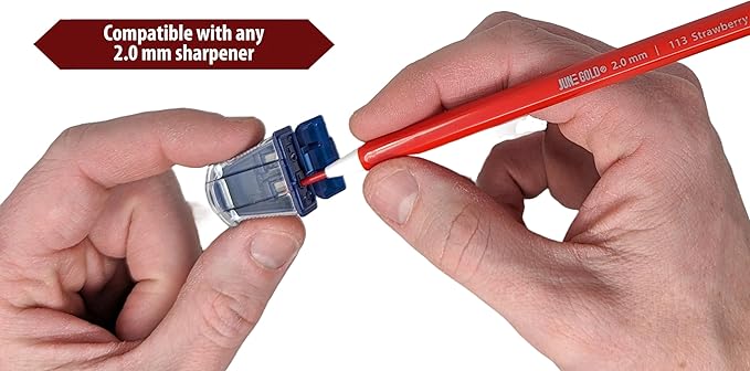 June Gold 36 Yellow (Pineapple #103) Colored 2.0 mm Lead Refills, Bold Thickness for Heavy Use, Break Resistant with a Convenient Dispenser