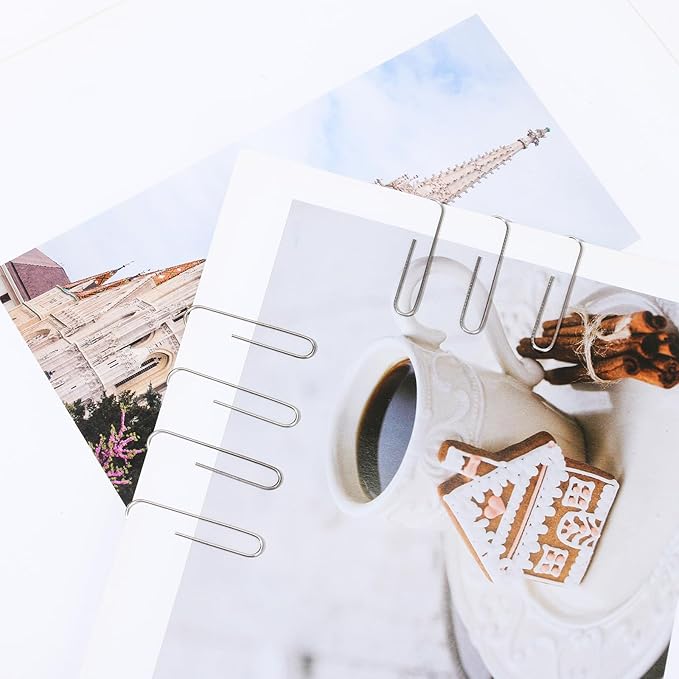 Jumbo Paper Clips,Qimailer Paper Clips - 1000 Pieces (10 Boxes of 100 Each) - Silver Standard Size 2.0IN - Office & School