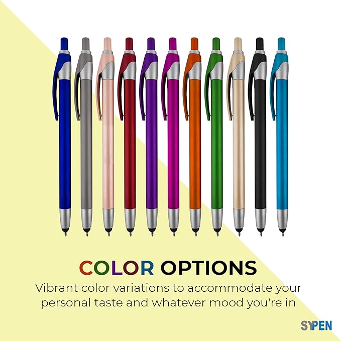 Personalized with Your Custom Logo or Text Pens-Pack of 300- for Marketing, Parties, and Events, 2 in 1 Capacitive Stylus & Ballpoint Pen Compatible with Touchscreen Devices, Black Ink, Teal Pens