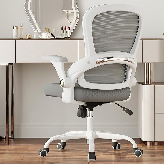 TRALT Ergonomic Office Chair - Comfy Desk Chair with Back Support, Home Office Desk Chairs, Computer Chair, 330lbs Wide Seat Big and Tall Office Chair for Executives (Grey)