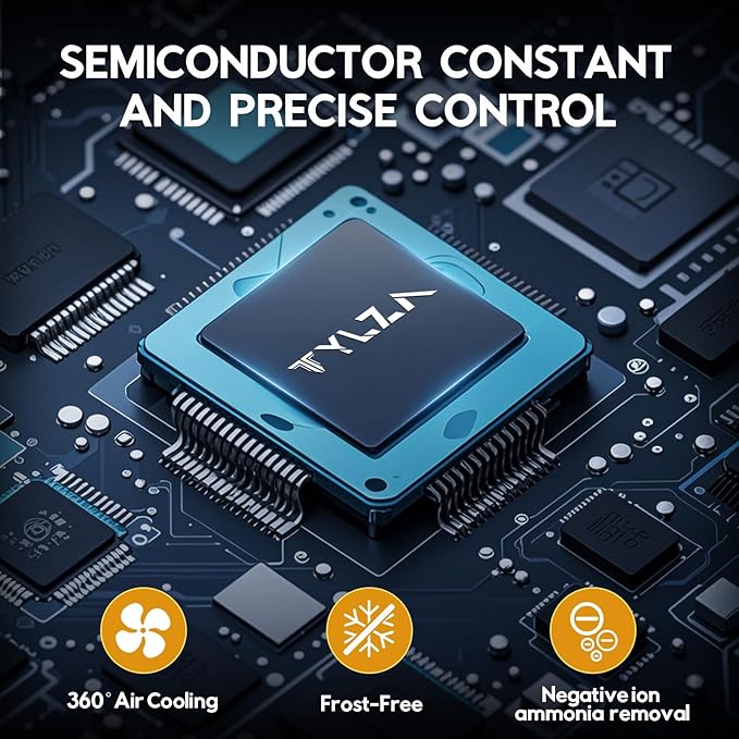 Tylza Electric Cigar Humidor Cabinet 50L, Electric Humidors for Cigars with Temp & Humidity Control, Digital Hygrometer, Lock, Refrigerator, Cigar Humidors with Cedar Wood Drawer Shelves, 370 Cigars