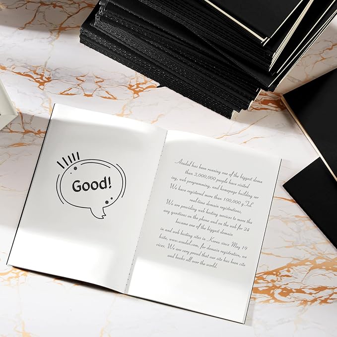 100 Pcs Kraft Notebook Journals 5.5 Inch x 8.3 Inch A5 Softcover Notebooks Bulk for Writing Sketch Office Notepad with 60 Pages 30 Sheets (Multicolor,Lined)(Black,Unlined)
