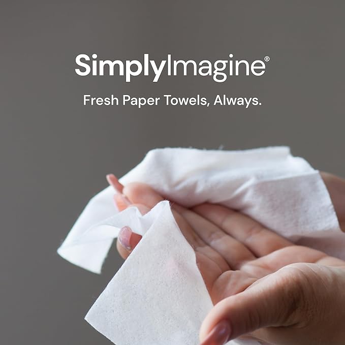 Countertop Paper Towel Holder Dispenser - Clear Acrylic Storage Holder for Kitchen or Bathroom Use for Multifold, C Fold, Trifold, Z Fold Hand Towel Napkins - Commercial or Home Use
