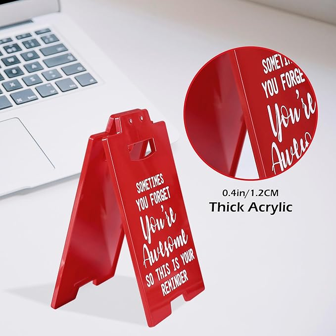 Cool Work Gifts Funny Sometimes You Forget You're Awesome So This is Your Reminder Desk Sign for Men Women Coworker Boss(You're Awesome)