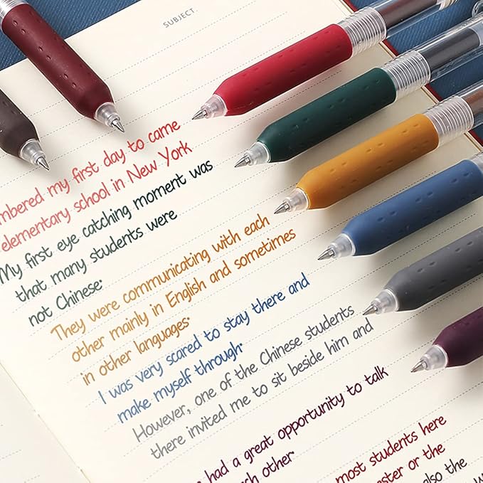 0.5mm Bible Journal Pens No Bleed Through, 8 Color Fine Tip Markers for Bible Study, Bullet Journaling, Drawing,Quick Dry School Supplies (8 retro colors)