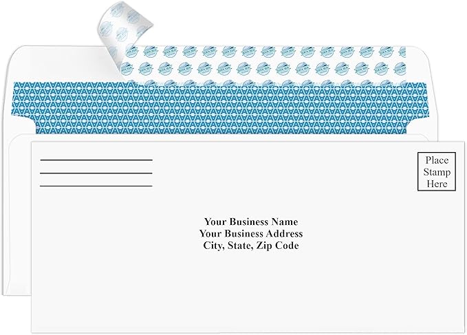 2500#9 Custom Printed Reply Envelopes - Self-Seal Security - Personalized with Logo and/or Return Address - Self-Seal, 3-7/8 x 8-7/8 Inches, 2500 Count (7-30138-2500)