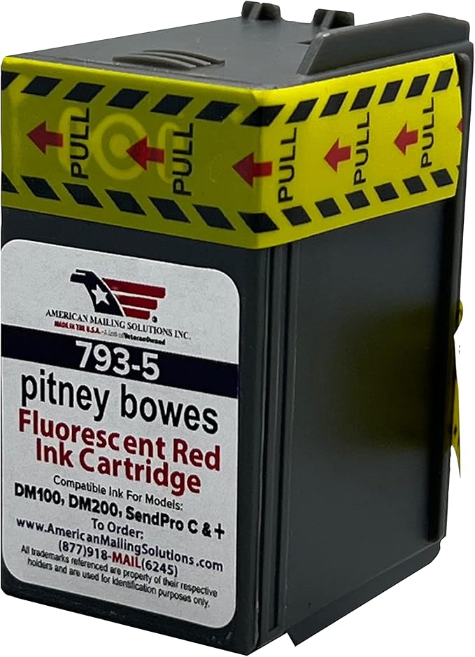 2-Pack | PB 793-5 Fluorescent Ink Cartridge Replacement for: SendPro 300, C200, C300, C400, C425 - DM Series P700, DM100, DM100i, DM125i, DM150i, DM175i, DM200L, DM225 Postage Meters