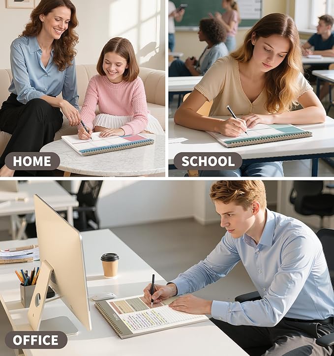 Weekly To Do List Notepad, 52 Undated Sheets (8.5"×11") Duplex-printed Weekly Planner Notepad For Work Home School Office Desk Accessories Supplies & Goal Setting Tasks - Brown